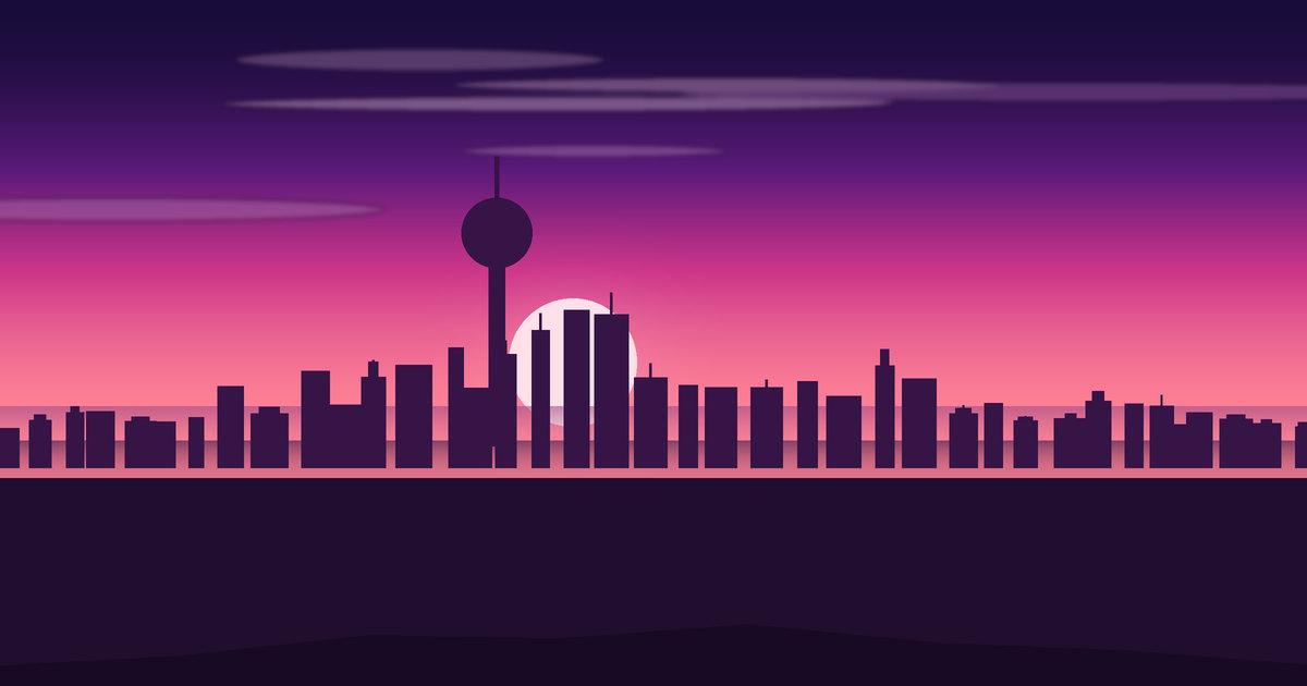 منظر مرسوم لـ Dallas